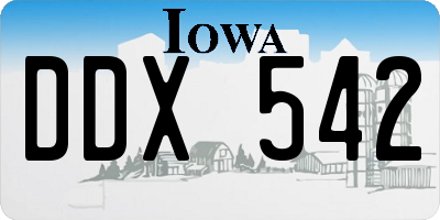IA license plate DDX542