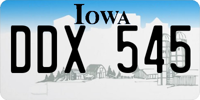 IA license plate DDX545