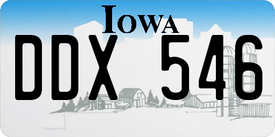 IA license plate DDX546