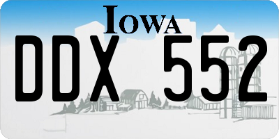 IA license plate DDX552