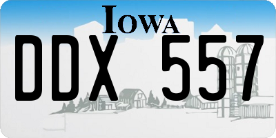 IA license plate DDX557