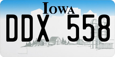IA license plate DDX558