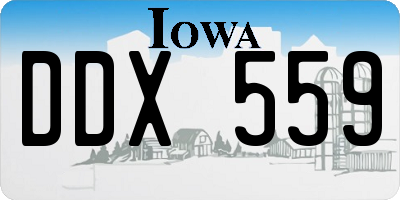 IA license plate DDX559