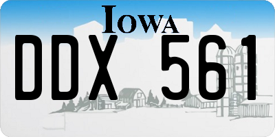IA license plate DDX561