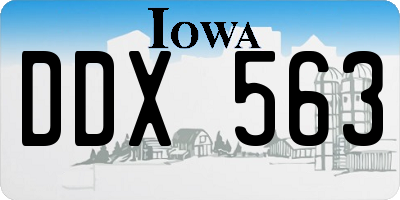IA license plate DDX563