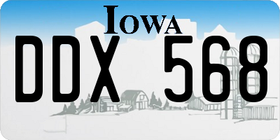 IA license plate DDX568