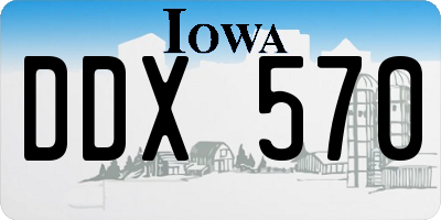 IA license plate DDX570