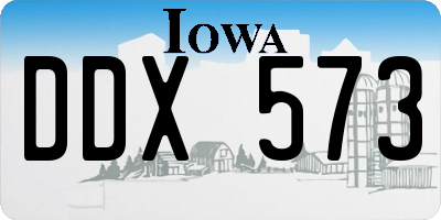 IA license plate DDX573