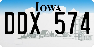 IA license plate DDX574