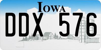 IA license plate DDX576