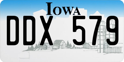 IA license plate DDX579
