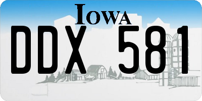 IA license plate DDX581