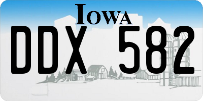 IA license plate DDX582