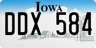 IA license plate DDX584