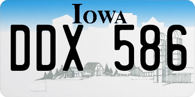 IA license plate DDX586