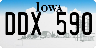 IA license plate DDX590