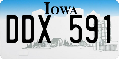 IA license plate DDX591