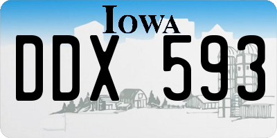 IA license plate DDX593