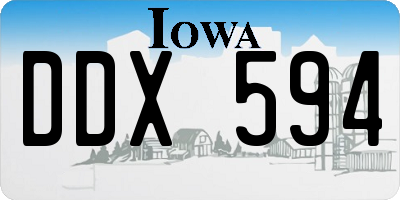IA license plate DDX594