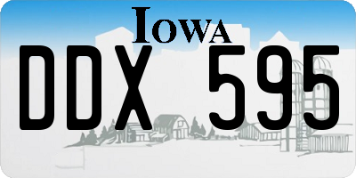 IA license plate DDX595
