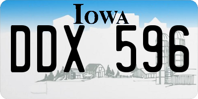 IA license plate DDX596