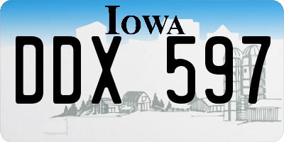 IA license plate DDX597