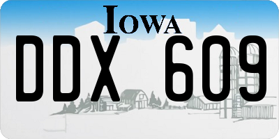 IA license plate DDX609