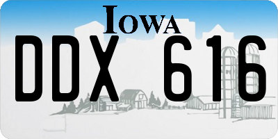 IA license plate DDX616