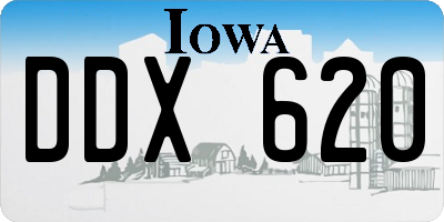 IA license plate DDX620
