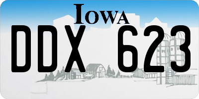 IA license plate DDX623