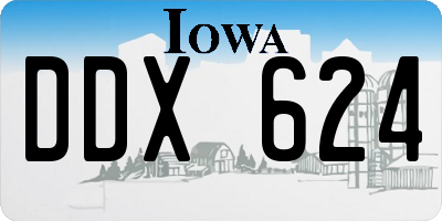 IA license plate DDX624