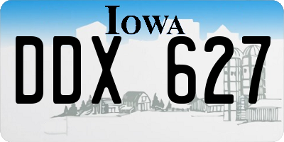IA license plate DDX627