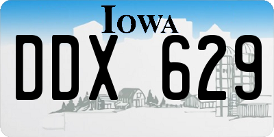 IA license plate DDX629