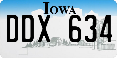 IA license plate DDX634
