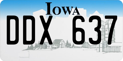 IA license plate DDX637