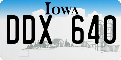 IA license plate DDX640
