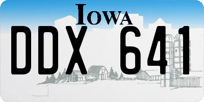 IA license plate DDX641