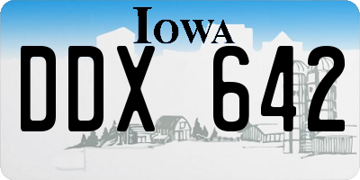 IA license plate DDX642