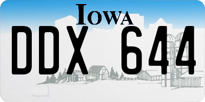 IA license plate DDX644