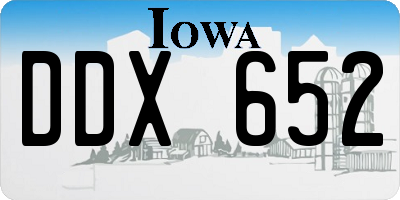 IA license plate DDX652