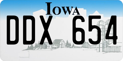 IA license plate DDX654
