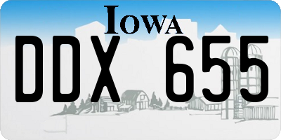 IA license plate DDX655