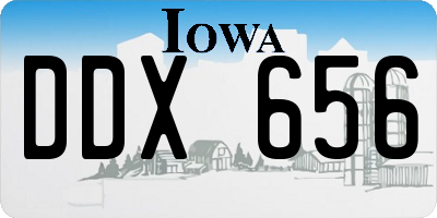 IA license plate DDX656