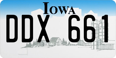IA license plate DDX661