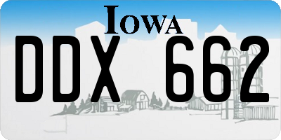 IA license plate DDX662