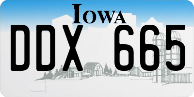 IA license plate DDX665