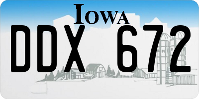 IA license plate DDX672