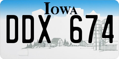 IA license plate DDX674