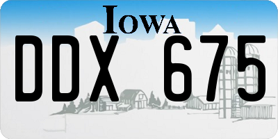IA license plate DDX675