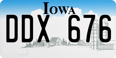 IA license plate DDX676